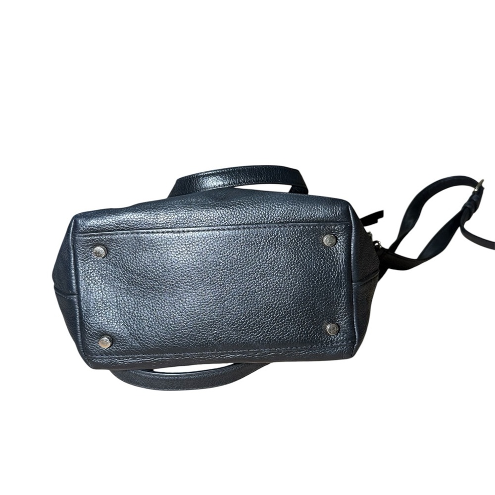 Kate Spade Larchmont Avenue Small Penny Black Pebbled Leather Satchel Crossbody - Picture 5 of 8